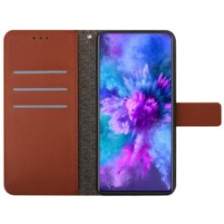 Peňaženkové puzdro Grid case hnedé – T Phone 3 | Lacné Kryty Lacné Kryty | Peňaženkové puzdro Grid case hnedé – T Phone 3 | Lacné Kryty