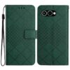 Lacné Kryty | Peňaženkové puzdro Grid case červené – T Phone 3 | Lacné Kryty