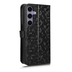 Lacné Kryty | Peňaženkové puzdro Honeycomb Dot Texture Case čierne – Samsung Galaxy S25 FE | Lacné Kryty