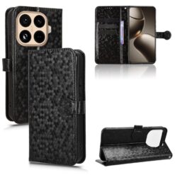 Peňaženkové puzdro Honeycomb Dot Texture Case čierne – Xiaomi 15T Pro | Lacné Kryty Lacné Kryty | Peňaženkové puzdro Honeycomb Dot Texture Case čierne – Xiaomi 15T Pro | Lacné Kryty