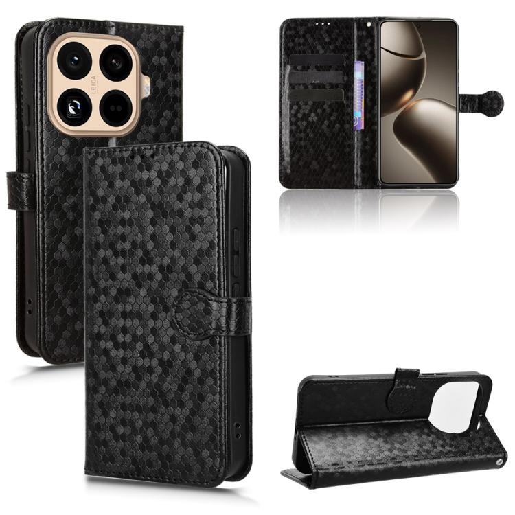 Peňaženkové puzdro Honeycomb Dot Texture Case čierne – Xiaomi 15T Pro | Lacné Kryty Lacné Kryty | Peňaženkové puzdro Honeycomb Dot Texture Case čierne – Xiaomi 15T Pro | Lacné Kryty