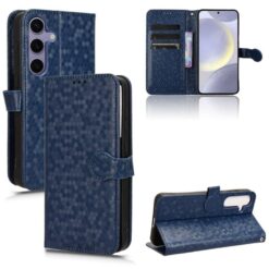 Lacné Kryty | Peňaženkové puzdro Honeycomb Dot Texture Case modré – Samsung Galaxy S25 FE | Lacné Kryty
