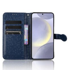 Lacné Kryty | Peňaženkové puzdro Honeycomb Dot Texture Case modré – Samsung Galaxy S25 FE | Lacné Kryty