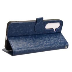 Lacné Kryty | Peňaženkové puzdro Honeycomb Dot Texture Case modré – Samsung Galaxy S25 FE | Lacné Kryty