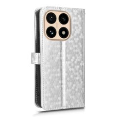 Lacné Kryty | Peňaženkové puzdro Honeycomb Dot Texture Case strieborné – Xiaomi 15T | Lacné Kryty