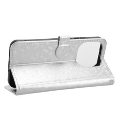 Lacné Kryty | Peňaženkové puzdro Honeycomb Dot Texture Case strieborné – Xiaomi 15T | Lacné Kryty