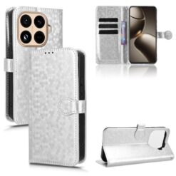 Lacné Kryty | Peňaženkové puzdro Honeycomb Dot Texture Case strieborné – Xiaomi 15T Pro | Lacné Kryty