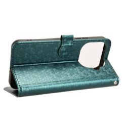 Lacné Kryty | Peňaženkové puzdro Honeycomb Dot Texture Case zelené – Xiaomi 15T Pro | Lacné Kryty