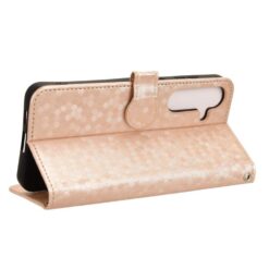 Peňaženkové puzdro Honeycomb Dot Texture Case zlaté – Samsung Galaxy S25 FE | Lacné Kryty Lacné Kryty | Peňaženkové puzdro Honeycomb Dot Texture Case zlaté – Samsung Galaxy S25 FE | Lacné Kryty