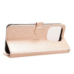 Lacné Kryty | Peňaženkové puzdro Honeycomb Dot Texture Case zlaté – Xiaomi 15T | Lacné Kryty
