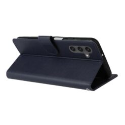Lacné Kryty | Peňaženkové puzdro Litchi modré – Samsung Galaxy S25 FE | Lacné Kryty