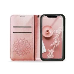 Lacné Kryty | Peňaženkové puzdro Mezzo mandala ružové – Apple iPhone 17 Pro Max | Lacné Kryty