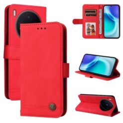 Lacné Kryty | Knižkové puzdro Skin Feel case červené – Vivo X300 | Lacné Kryty