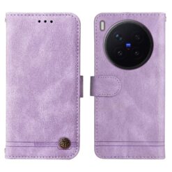 Knižkové puzdro Skin Feel case fialové – Vivo X300 Pro