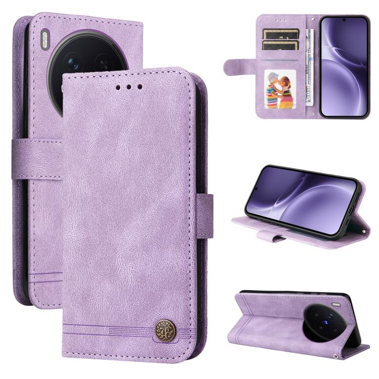 Knižkové puzdro Skin Feel case fialové – Vivo X300 Pro | Lacné Kryty Lacné Kryty | Knižkové puzdro Skin Feel case fialové – Vivo X300 Pro | Lacné Kryty