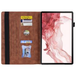 Lacné Kryty | Knižkové puzdro Slot case hnedé – Samsung Galaxy Tab S9 Ultra / S10 Ultra / S11 Ultra / S12 Ultra | Lacné Kryty
