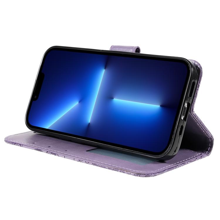 Peňaženkové puzdro Embossing Pattern Kvety fialové – T Phone 3 Pro | Lacné Kryty Lacné Kryty | Peňaženkové puzdro Embossing Pattern Kvety fialové – T Phone 3 Pro | Lacné Kryty