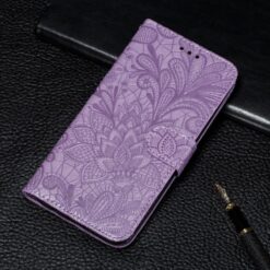 Peňaženkové puzdro Embossing Pattern Kvety fialové – T Phone 3 Pro | Lacné Kryty Lacné Kryty | Peňaženkové puzdro Embossing Pattern Kvety fialové – T Phone 3 Pro | Lacné Kryty