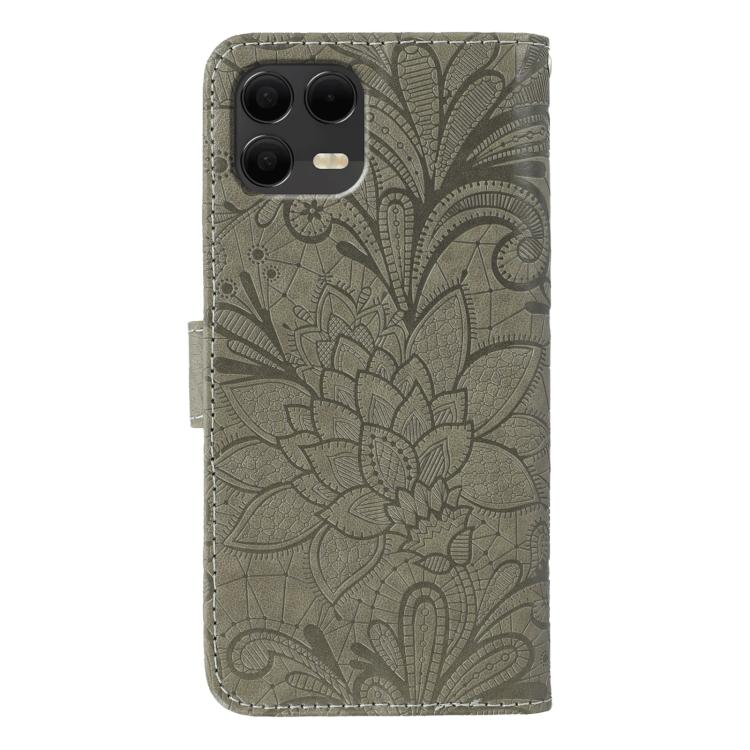 Peňaženkové puzdro Embossing Pattern Kvety sivé – T Phone 3 Pro | Lacné Kryty Lacné Kryty | Peňaženkové puzdro Embossing Pattern Kvety sivé – T Phone 3 Pro | Lacné Kryty