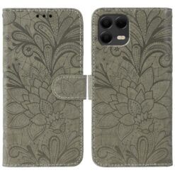 Peňaženkové puzdro Embossing Pattern Kvety sivé – T Phone 3 Pro | Lacné Kryty Lacné Kryty | Peňaženkové puzdro Embossing Pattern Kvety sivé – T Phone 3 Pro | Lacné Kryty