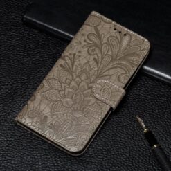 Peňaženkové puzdro Embossing Pattern Kvety sivé – T Phone 3 Pro | Lacné Kryty Lacné Kryty | Peňaženkové puzdro Embossing Pattern Kvety sivé – T Phone 3 Pro | Lacné Kryty