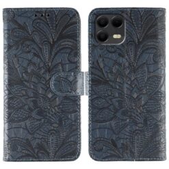 Peňaženkové puzdro Embossing Pattern Kvety tmavomodré – T Phone 3 Pro | Lacné Kryty Lacné Kryty | Peňaženkové puzdro Embossing Pattern Kvety tmavomodré – T Phone 3 Pro | Lacné Kryty