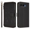 Lacné Kryty | Peňaženkové puzdro Embossing Pattern Motýle bordové – T Phone 3 | Lacné Kryty