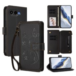 Peňaženkové puzdro Embossing Pattern Motýle čierne – T Phone 3 | Lacné Kryty Lacné Kryty | Peňaženkové puzdro Embossing Pattern Motýle čierne – T Phone 3 | Lacné Kryty