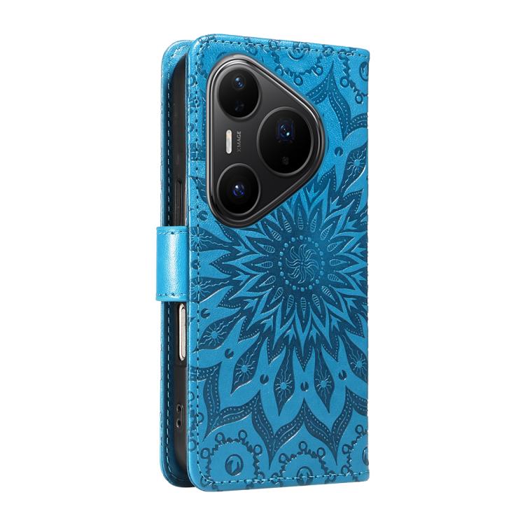 Peňaženkové puzdro Embossing Pattern Slnečnica modré – Huawei Pura 80 Pro | Lacné Kryty Lacné Kryty | Peňaženkové puzdro Embossing Pattern Slnečnica modré – Huawei Pura 80 Pro | Lacné Kryty