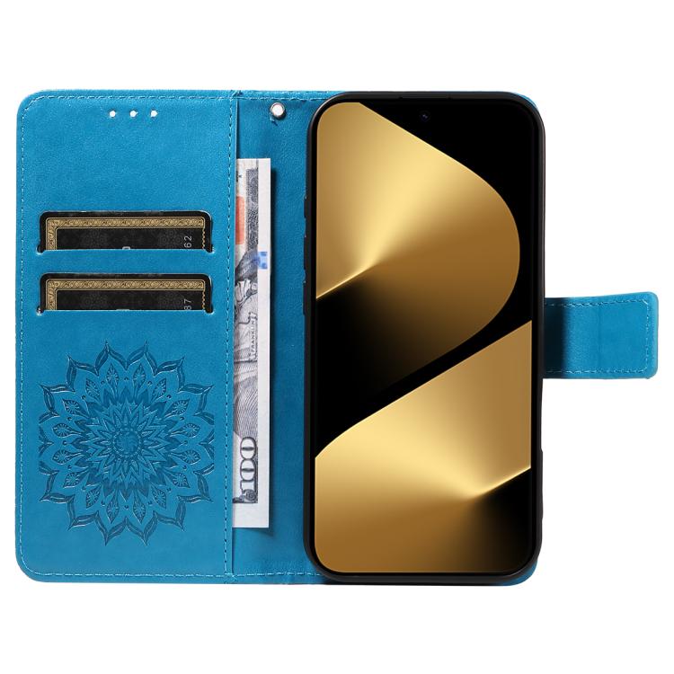 Peňaženkové puzdro Embossing Pattern Slnečnica modré – Huawei Pura 80 Ultra | Lacné Kryty Lacné Kryty | Peňaženkové puzdro Embossing Pattern Slnečnica modré – Huawei Pura 80 Ultra | Lacné Kryty