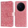 Peňaženkové puzdro Embossing Pattern Slnečnica zelené – Vivo X300 Pro | Lacné Kryty Lacné Kryty | Peňaženkové puzdro Embossing Pattern Slnečnica zelené – Vivo X300 Pro | Lacné Kryty