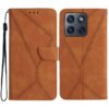 Lacné Kryty | Peňaženkové puzdro Embossing Pattern Stitchy case ružové – Motorola Edge 70 | Lacné Kryty