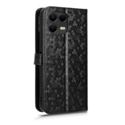 Lacné Kryty | Peňaženkové puzdro Honeycomb Dot Texture Case čierne – T Phone 3 Pro | Lacné Kryty