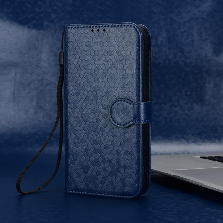 Peňaženkové puzdro Honeycomb Dot Texture Case modré – T Phone 3 Pro | Lacné Kryty Lacné Kryty | Peňaženkové puzdro Honeycomb Dot Texture Case modré – T Phone 3 Pro | Lacné Kryty