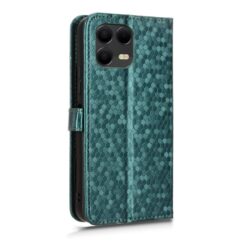 Lacné Kryty | Peňaženkové puzdro Honeycomb Dot Texture Case zelené – T Phone 3 Pro | Lacné Kryty