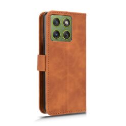 Lacné Kryty | Peňaženkové puzdro Solid hnedé – Motorola Edge 70 | Lacné Kryty