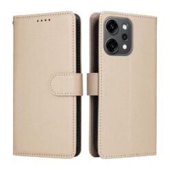 Peňaženkové puzdro Litchi béžové – Oppo Reno 13 Pro