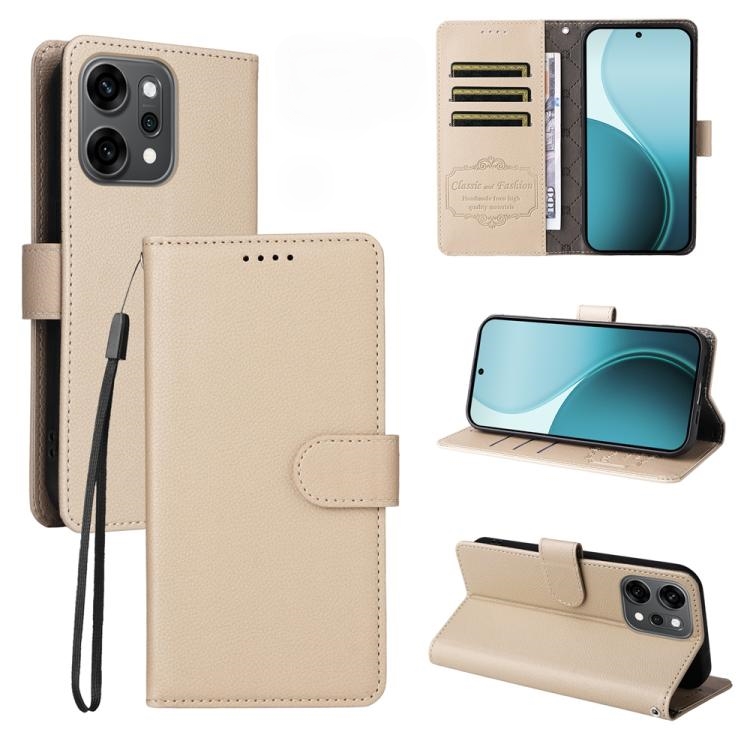 Peňaženkové puzdro Litchi béžové – Oppo Reno 13 Pro | Lacné Kryty Lacné Kryty | Peňaženkové puzdro Litchi béžové – Oppo Reno 13 Pro | Lacné Kryty