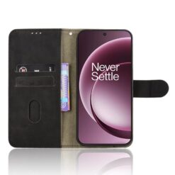 Lacné Kryty | Peňaženkové puzdro Solid čierne – OnePlus 15 | Lacné Kryty