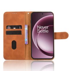 Lacné Kryty | Peňaženkové puzdro Solid hnedé – OnePlus 15 | Lacné Kryty