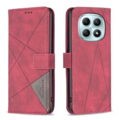 Knižkové puzdro Rhombus červené – Xiaomi Redmi Note 15 Pro 4G | Lacné Kryty Lacné Kryty | Knižkové puzdro Rhombus červené – Xiaomi Redmi Note 15 Pro 4G | Lacné Kryty