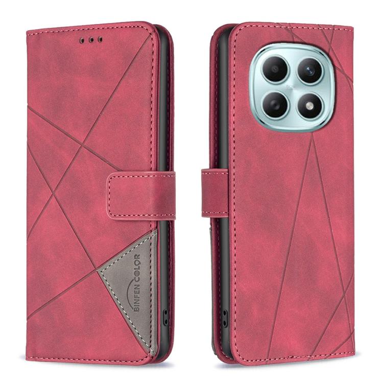 Knižkové puzdro Rhombus červené – Xiaomi Redmi Note 15 Pro 4G | Lacné Kryty Lacné Kryty | Knižkové puzdro Rhombus červené – Xiaomi Redmi Note 15 Pro 4G | Lacné Kryty
