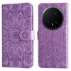 Lacné Kryty | Peňaženkové puzdro Embossing Pattern Slnečnica zelené – Honor Magic 8 Pro | Lacné Kryty