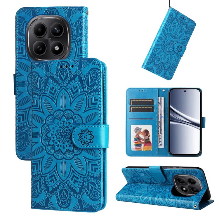 Peňaženkové puzdro Embossing Pattern Slnečnica modré – Xiaomi Redmi Note 15 4G/5G | Lacné Kryty Lacné Kryty | Peňaženkové puzdro Embossing Pattern Slnečnica modré – Xiaomi Redmi Note 15 4G/5G | Lacné Kryty