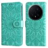 Lacné Kryty | Peňaženkové puzdro Embossing Pattern Slnečnica fialové – Honor Magic 8 Pro | Lacné Kryty