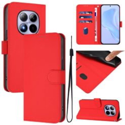 Lacné Kryty | Peňaženkové puzdro Solid červené – Xiaomi Redmi Note 15 Pro 5G | Lacné Kryty