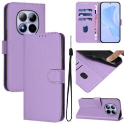 Lacné Kryty | Peňaženkové puzdro Solid fialové – Xiaomi Redmi Note 15 Pro 5G | Lacné Kryty