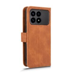 Lacné Kryty | Peňaženkové puzdro Solid hnedé – Xiaomi Poco F8 Pro | Lacné Kryty