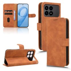 Lacné Kryty | Peňaženkové puzdro Solid hnedé – Xiaomi Poco F8 Pro | Lacné Kryty