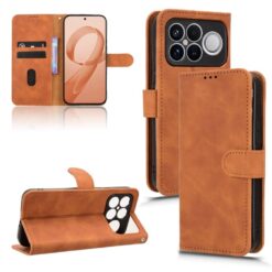 Lacné Kryty | Peňaženkové puzdro Solid hnedé – Xiaomi Poco F8 Ultra | Lacné Kryty